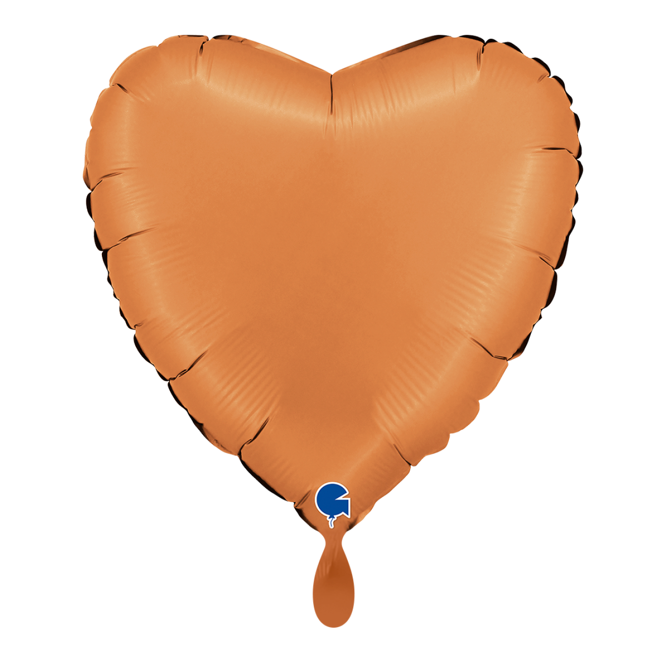 1 Balloon - Heart - Satin Caramel