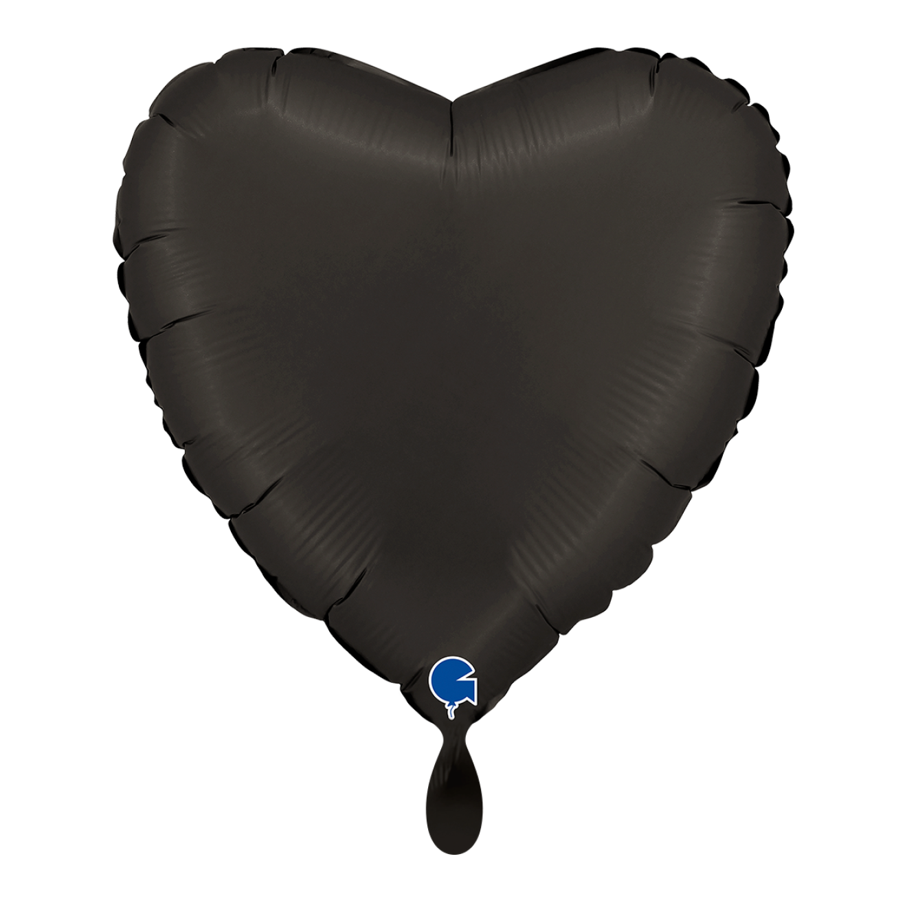 1 Balloon - Heart - Satin Fumé Black