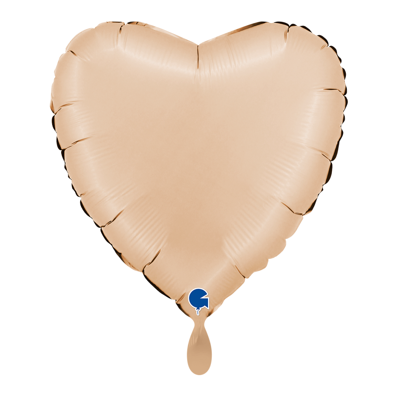 1 Balloon - Heart - Satin Nude