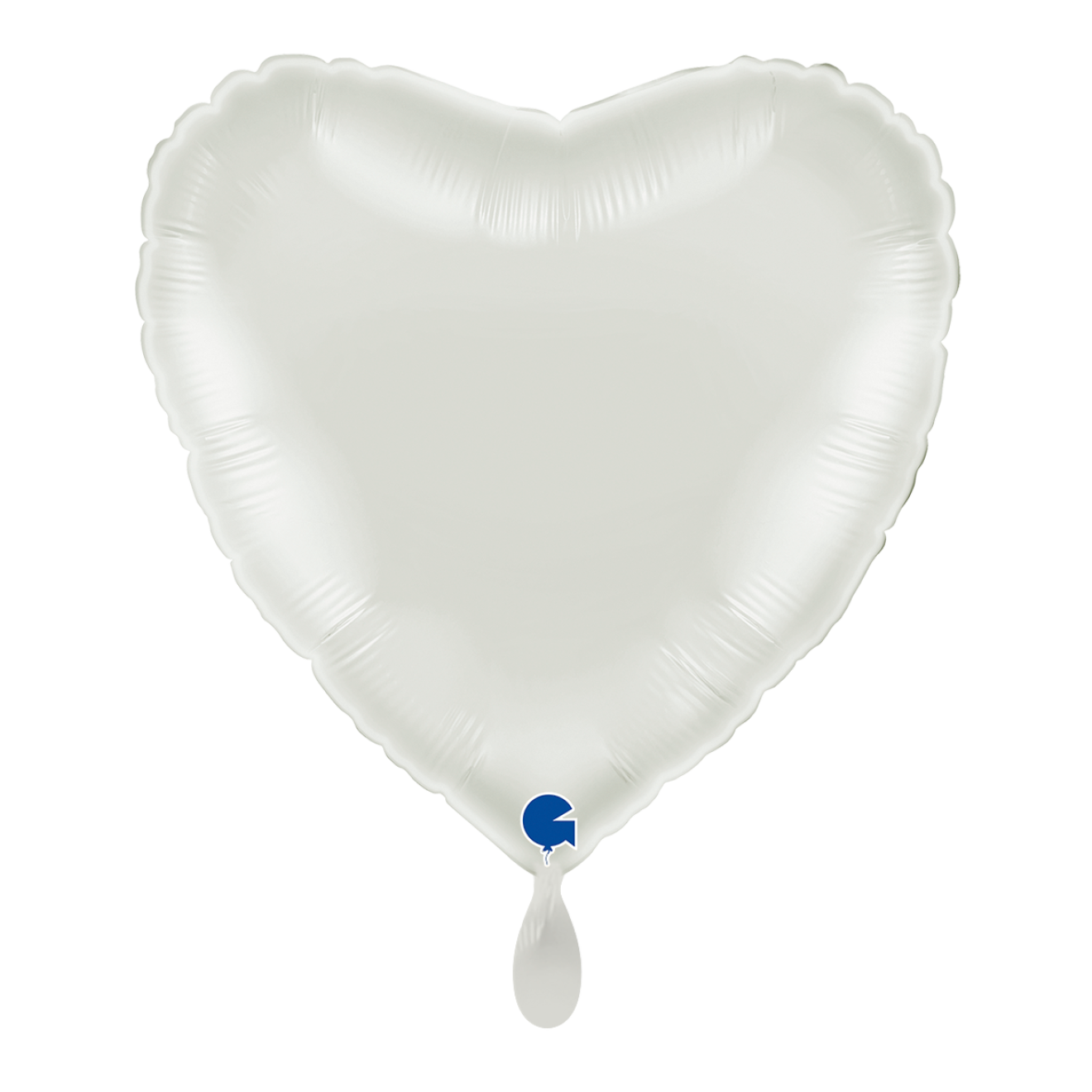 1 Balloon - Heart - White