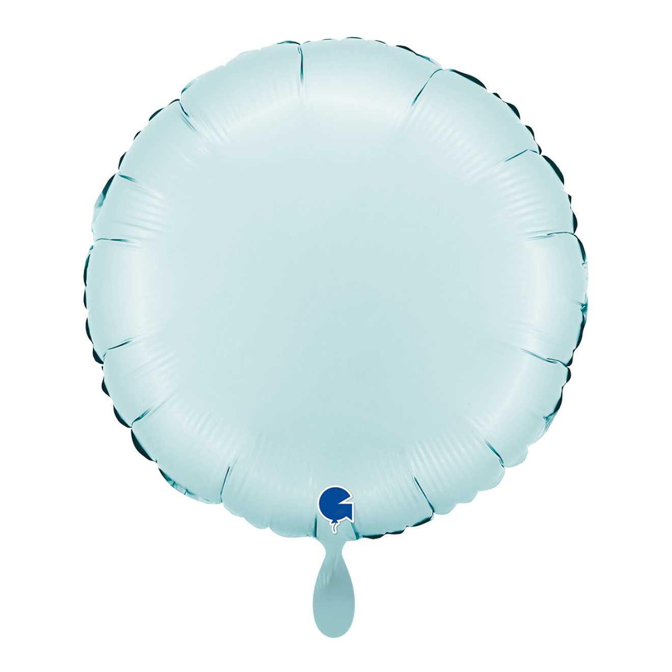 1 Balloon - Round - Satin Pastel Blue