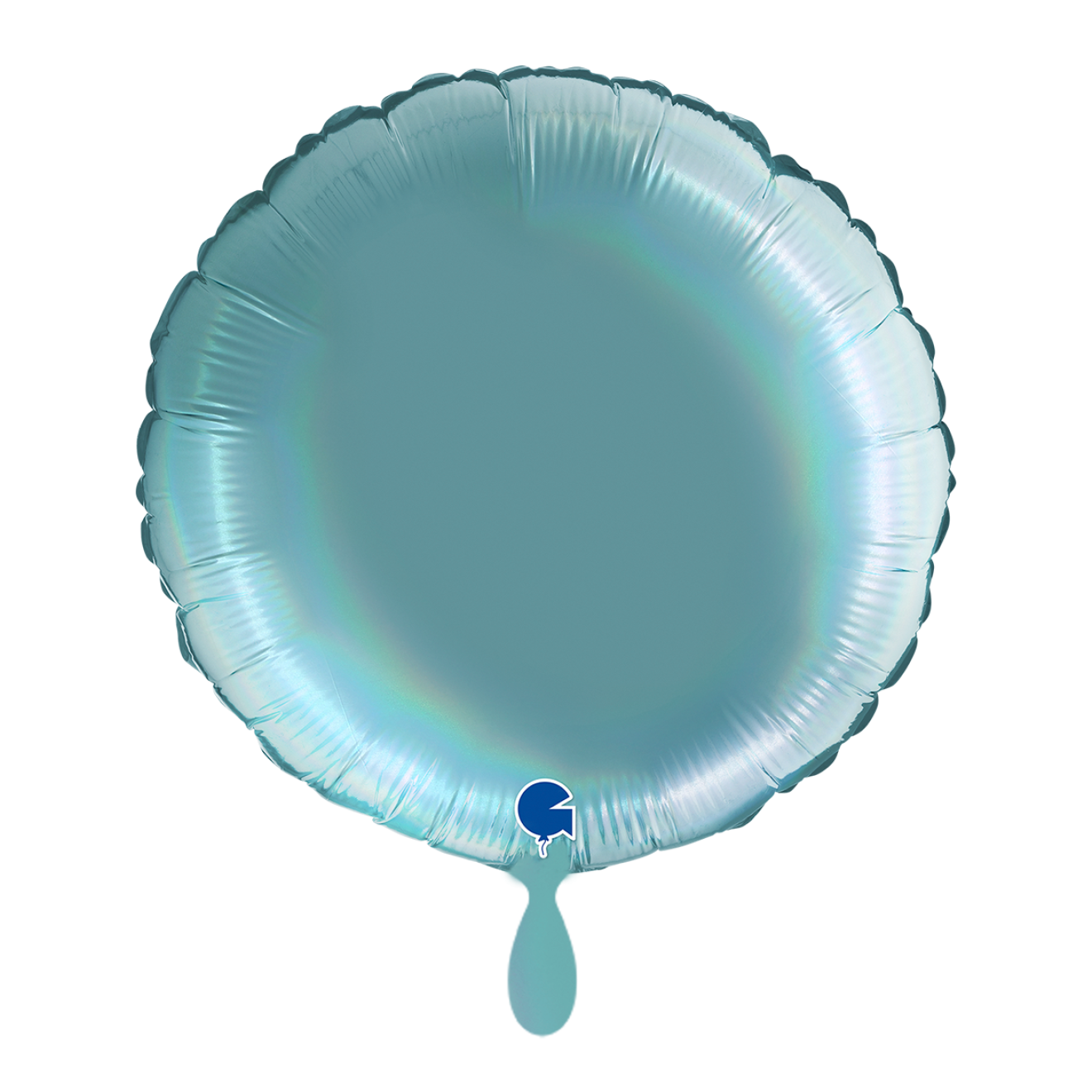 1 Balloon - Round - Rainbow Holographic Platinum Tenerife Sea