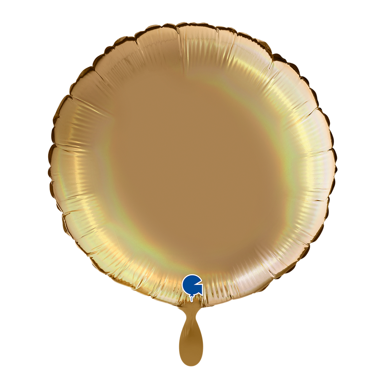 1 Balloon - Round - Rainbow Holographic Platinum Champagne