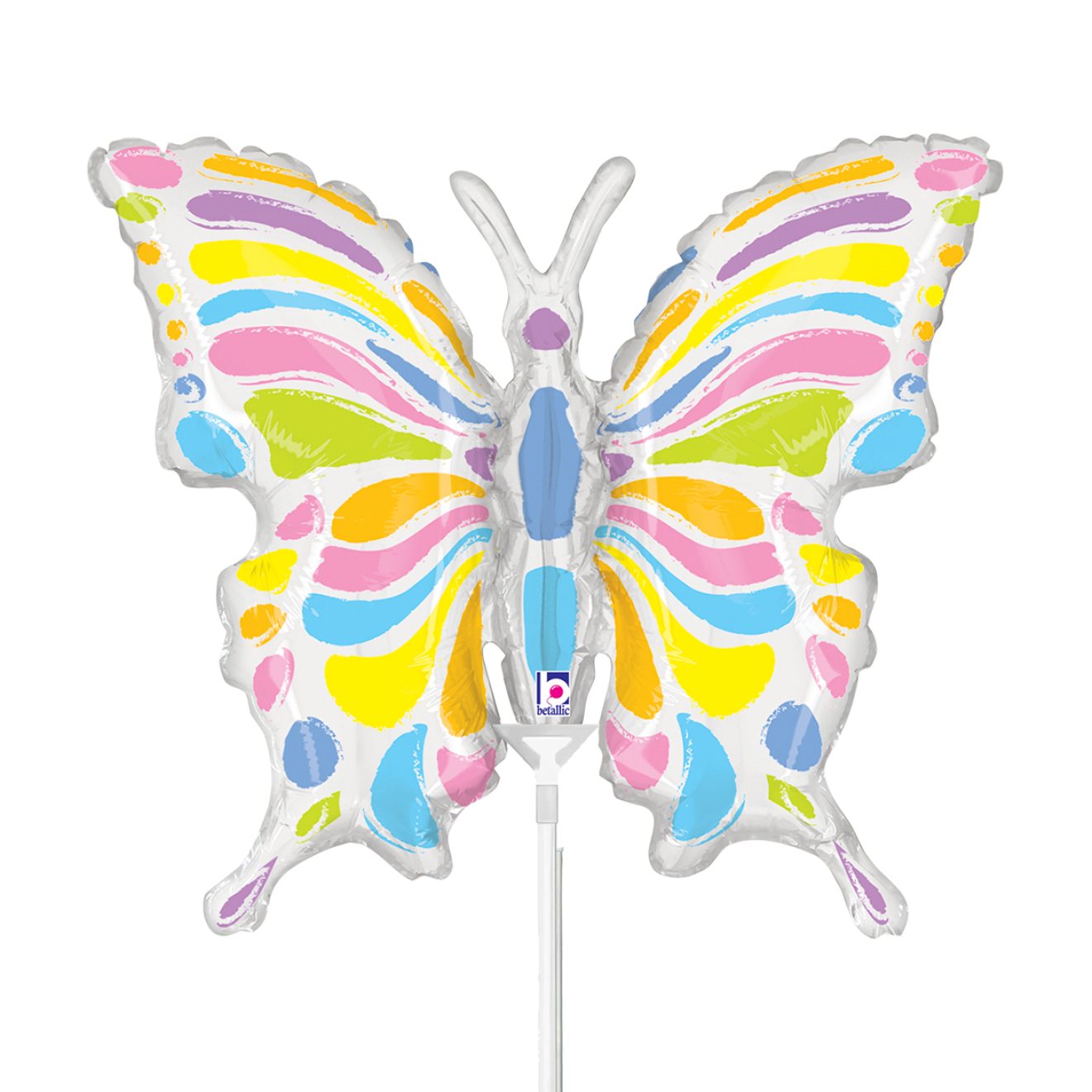 10 Miniballoons Airfilled - Pastel Butterfly (Unverpackt)