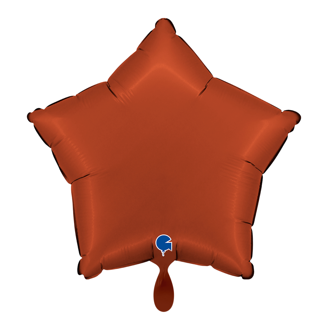 1 Balloon - Star - Satin Brick Red