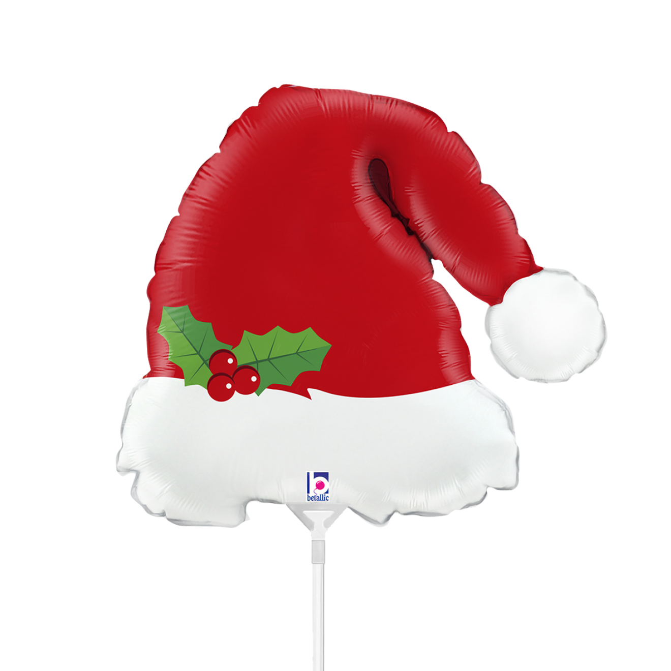 10 Miniballoons Airfilled - Christmas Santa Hat (Unverpackt)