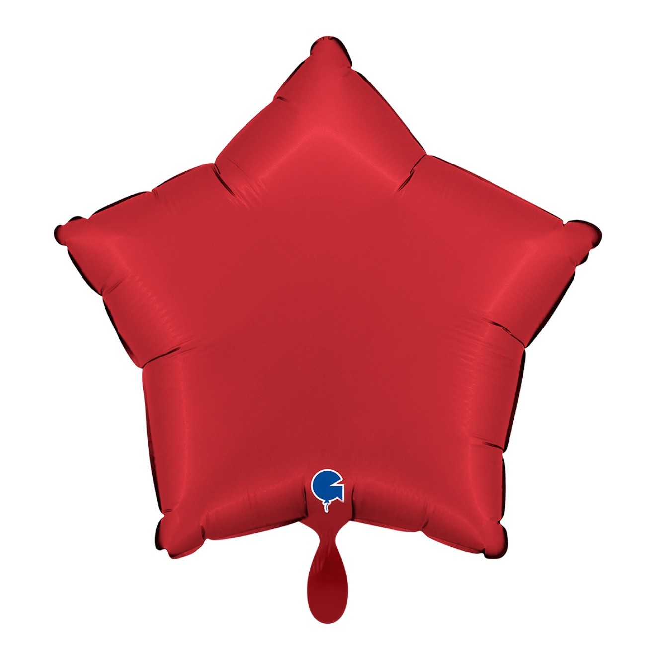 1 Balloon - Star - Satin Rubin Red