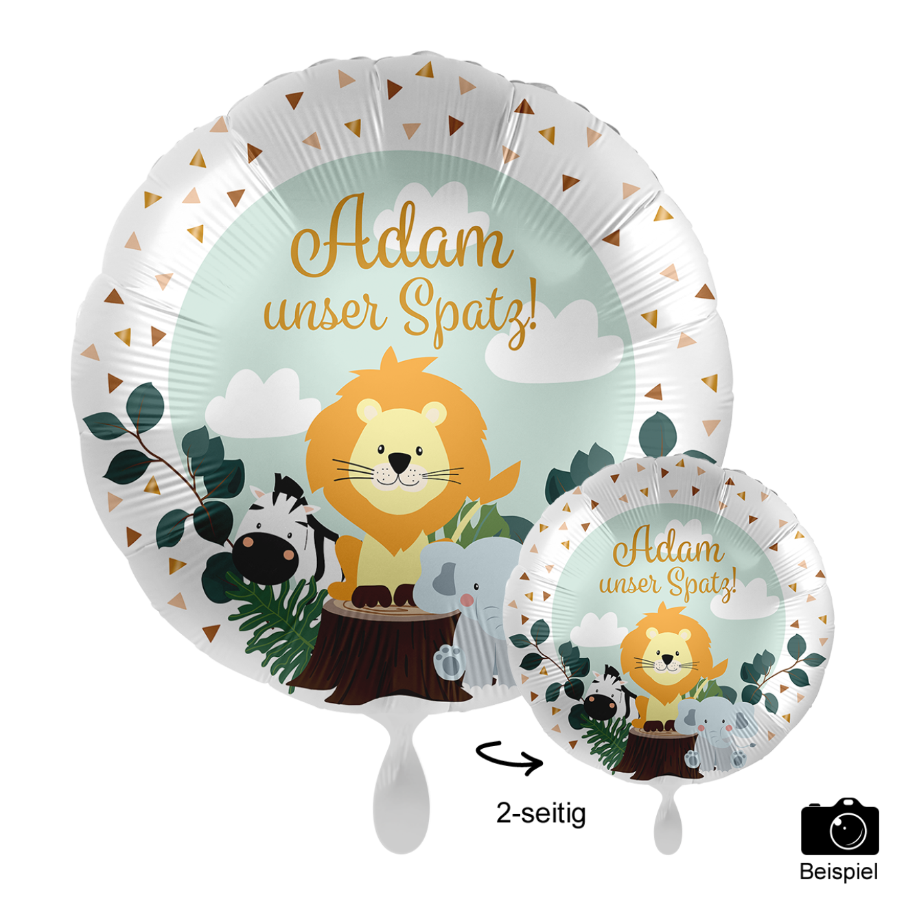 1 Ballon mit Text - Jungle Friends