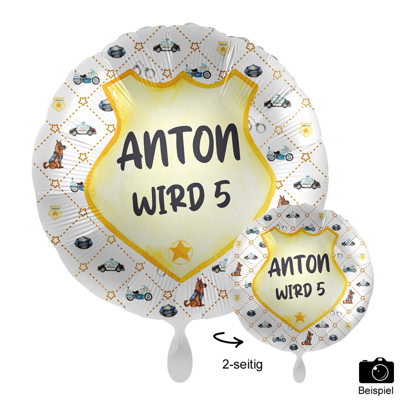 1 Ballon mit Text - Police Academy