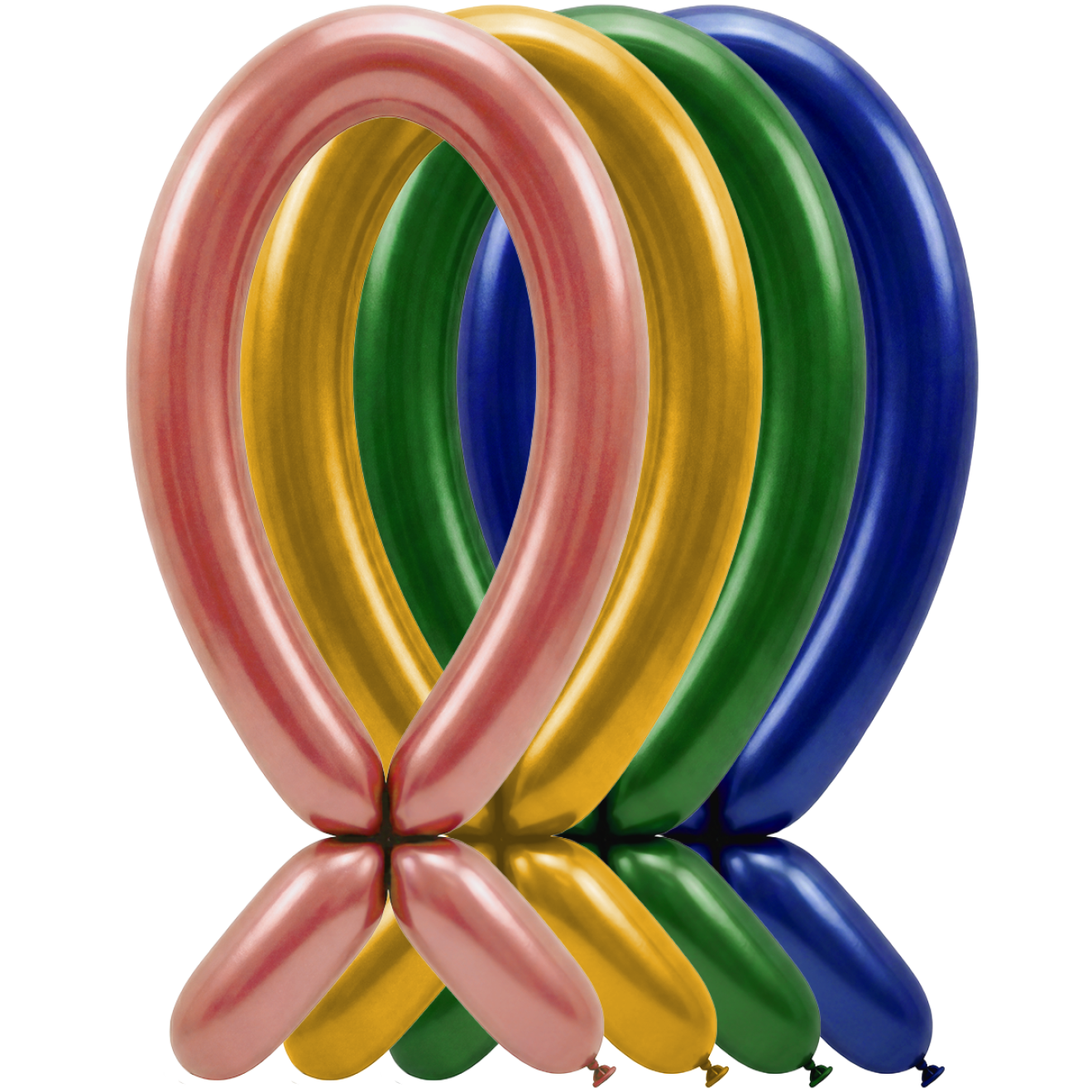 100 Modelling Balloons - 5x152cm - Metallic Assortment