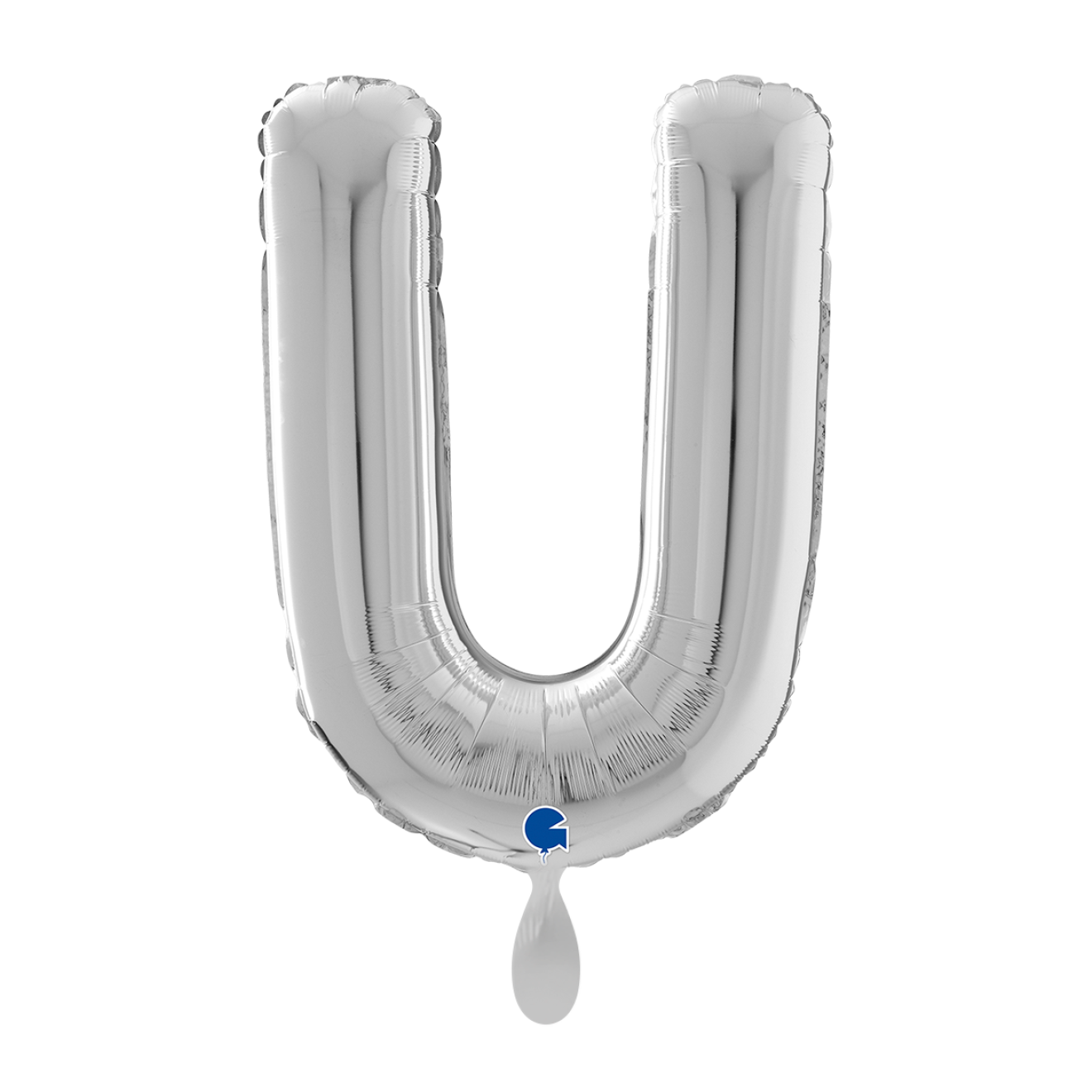 1 Balloon XL - Letter U - Silver