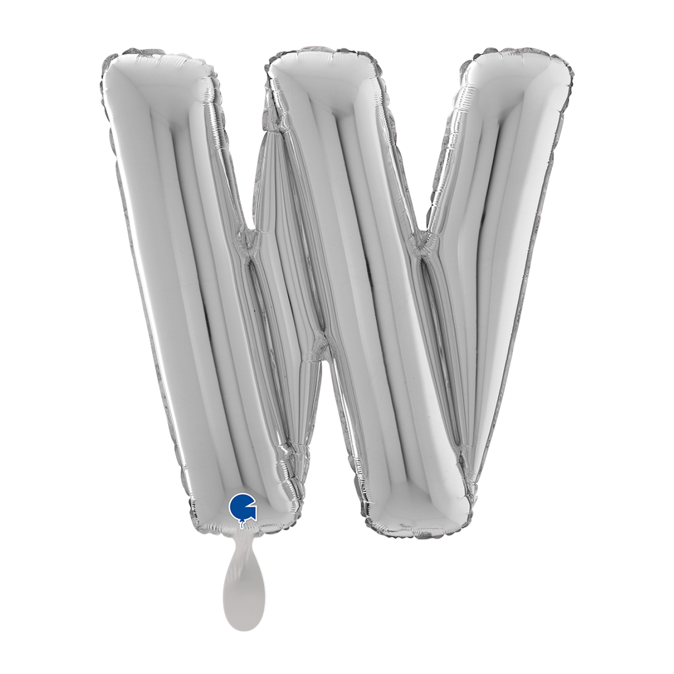 1 Balloon XL - Letter W - Silver