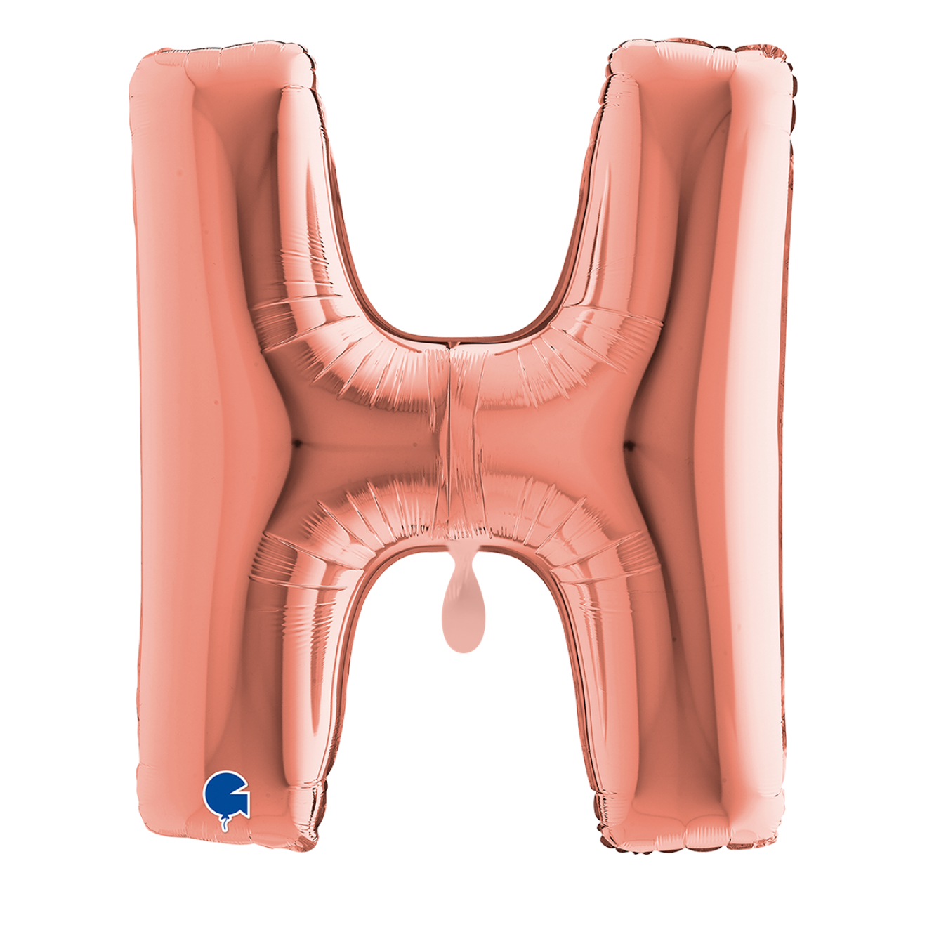 1 Balloon XXL - Letter H - Rosegold