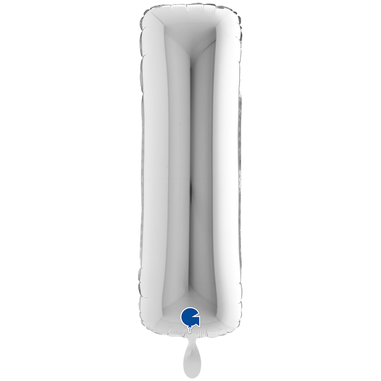 1 Balloon XXL - Letter I - Silver