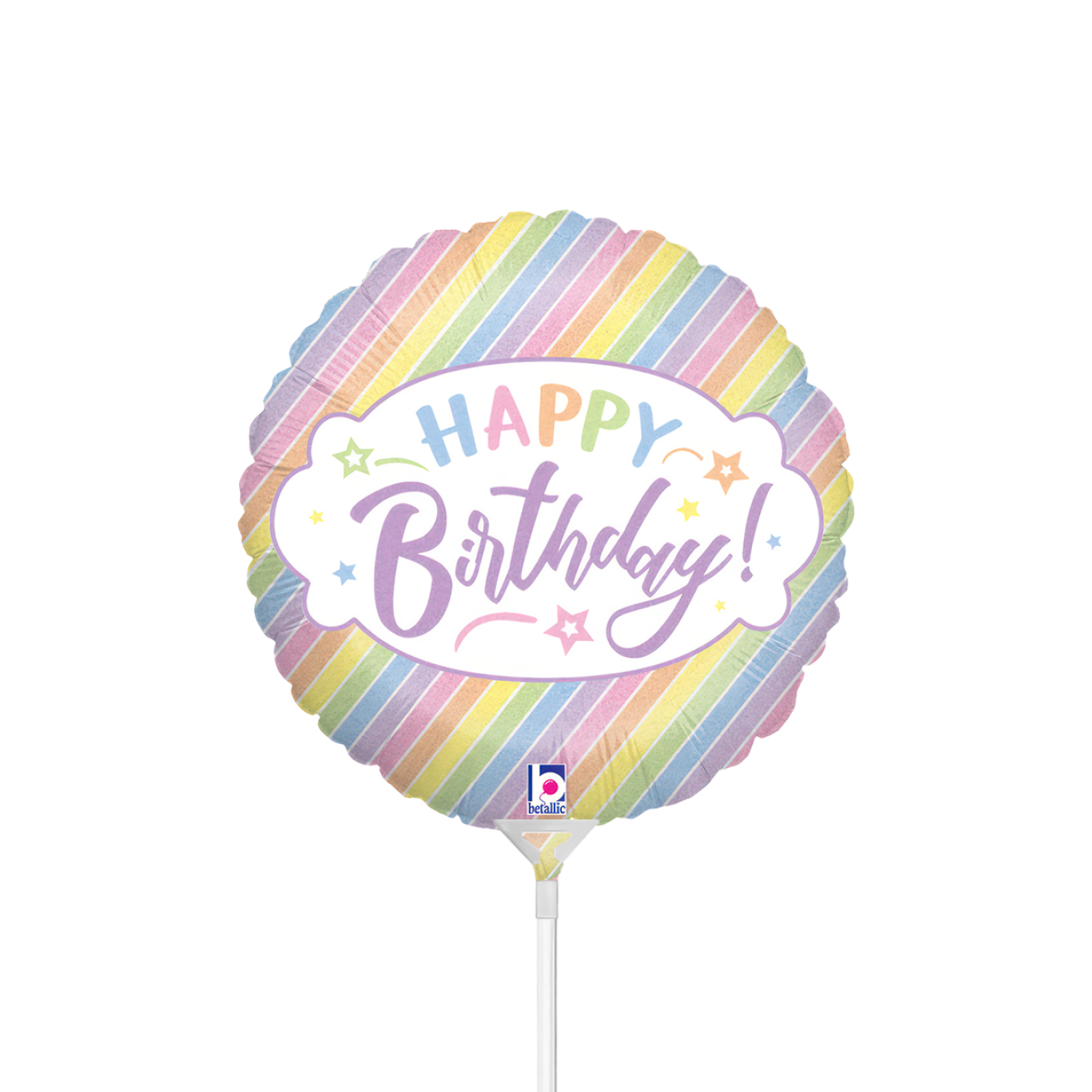 10 Miniballoons Airfilled - Pastel Birthday (Unverpackt)