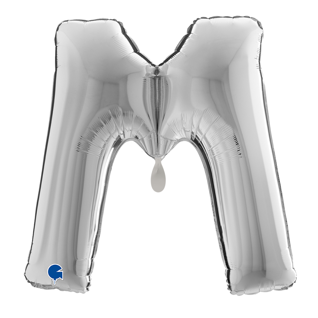 1 Balloon XXL - Letter M - Silver