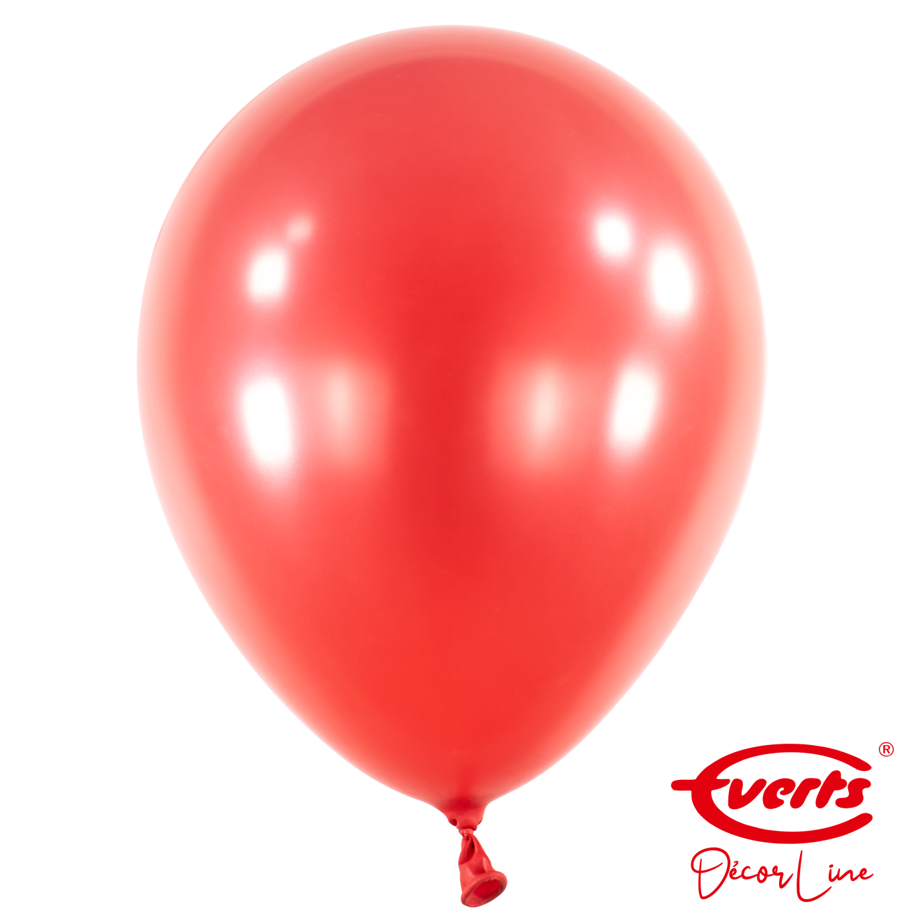 50 Luftballons - DECOR - Ø 35cm - Pearl & Metallic - Apple Red