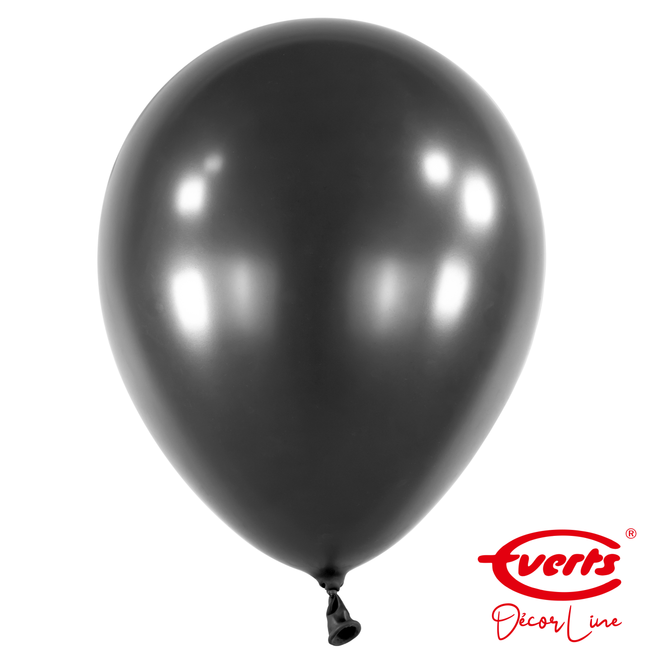 50 Luftballons - DECOR - Ø 35cm - Pearl & Metallic - Jet Black