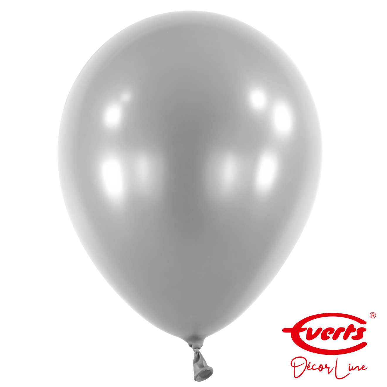 50 Luftballons - DECOR - Ø 35cm - Pearl & Metallic - Silver