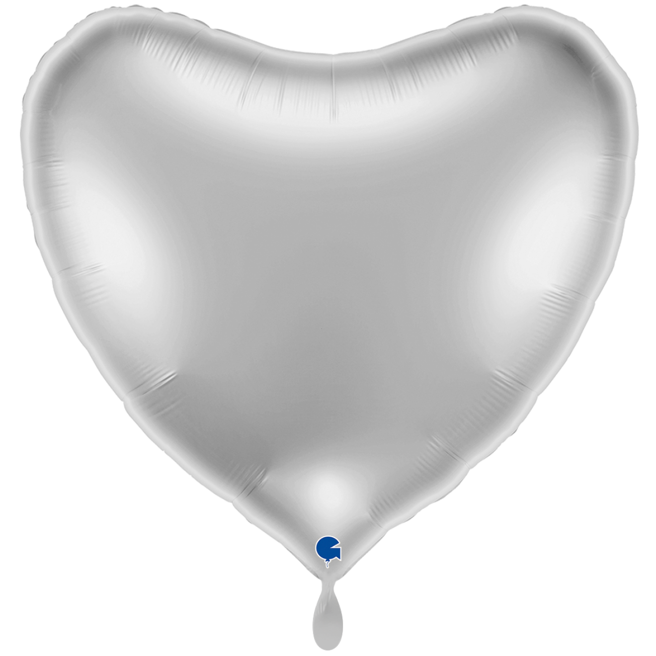 1 Balloon XXL - Heart - Silver
