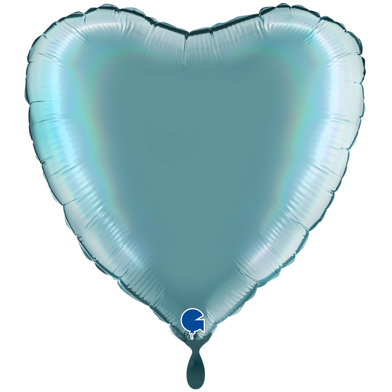 1 Balloon XXL - Heart - Rainbow Holographic Platinum Tenerife Sea