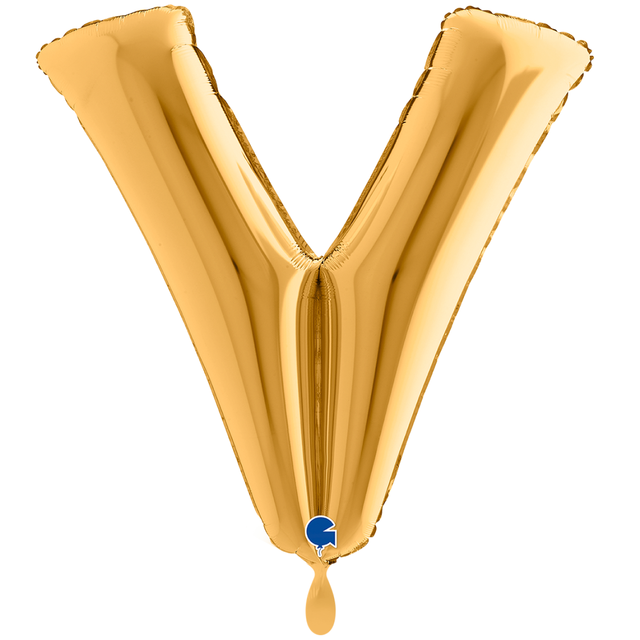 1 Balloon XXL - Letter V - Gold