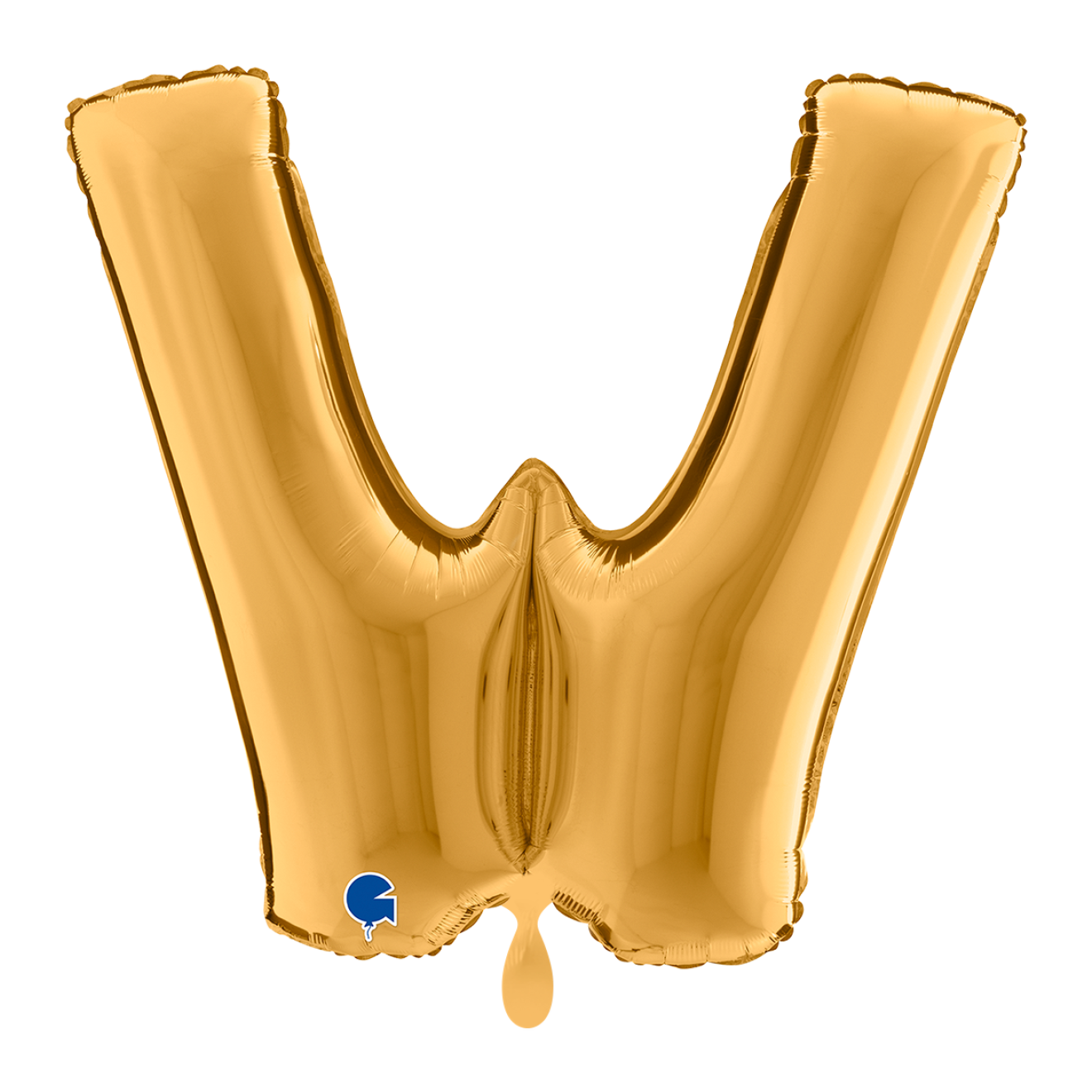 1 Balloon XXL - Letter W - Gold
