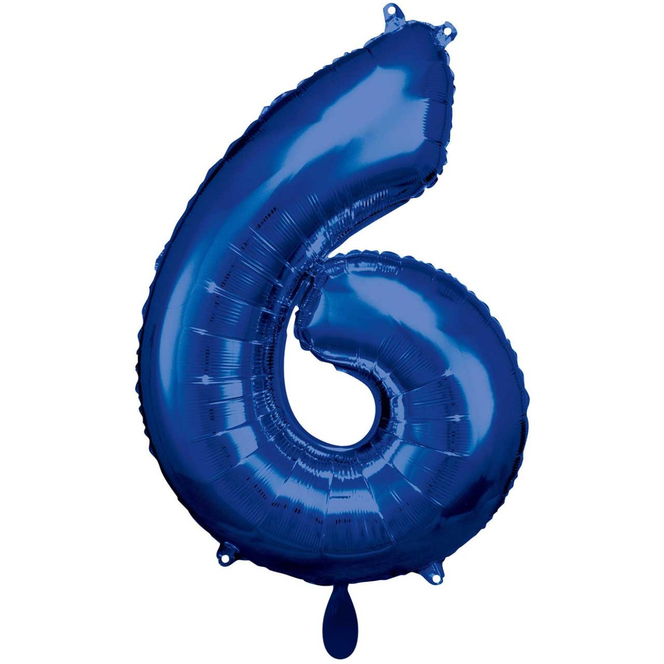 1 Balloon XXL - Zahl 6 - Blau