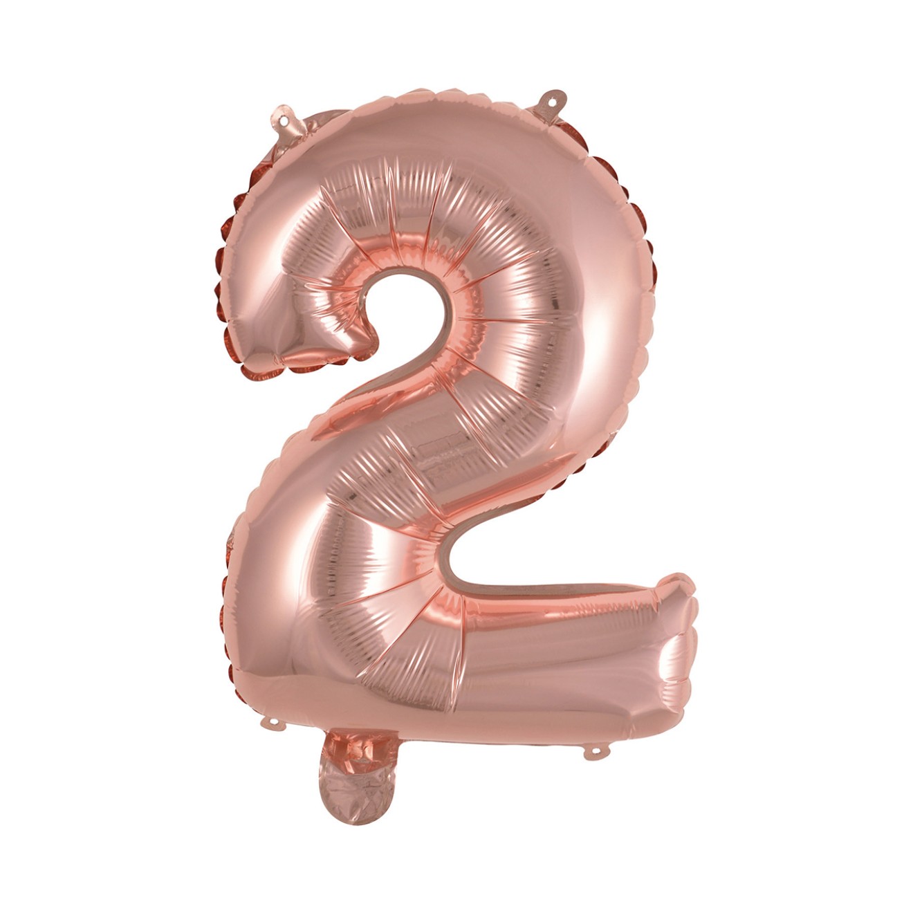 1 Balloon XS - Zahl 2 - Rosegold