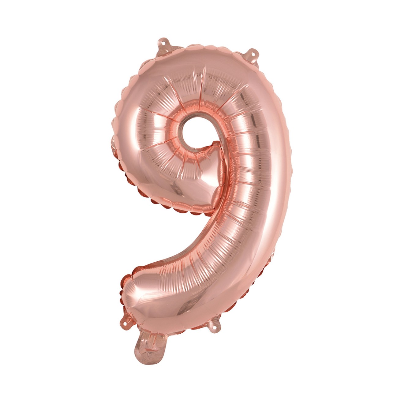 1 Balloon XS - Zahl 9 - Rosegold