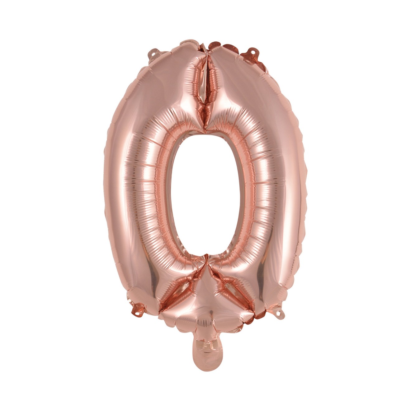 1 Balloon XS - Zahl 0 - Rosegold