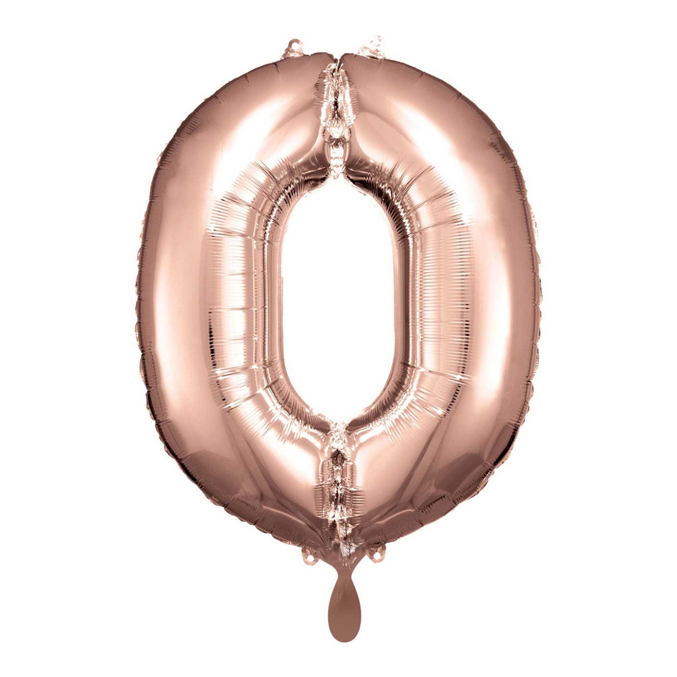 1 Balloon XL - Zahl 0 - Rosegold