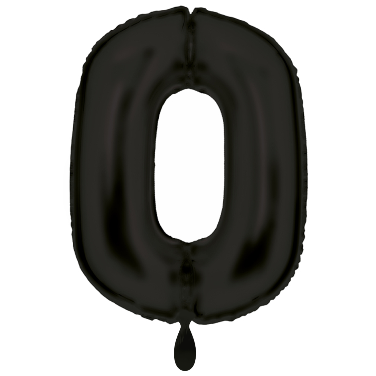 1 Balloon XXL - Zahl 0 - Silk Lustre Schwarz