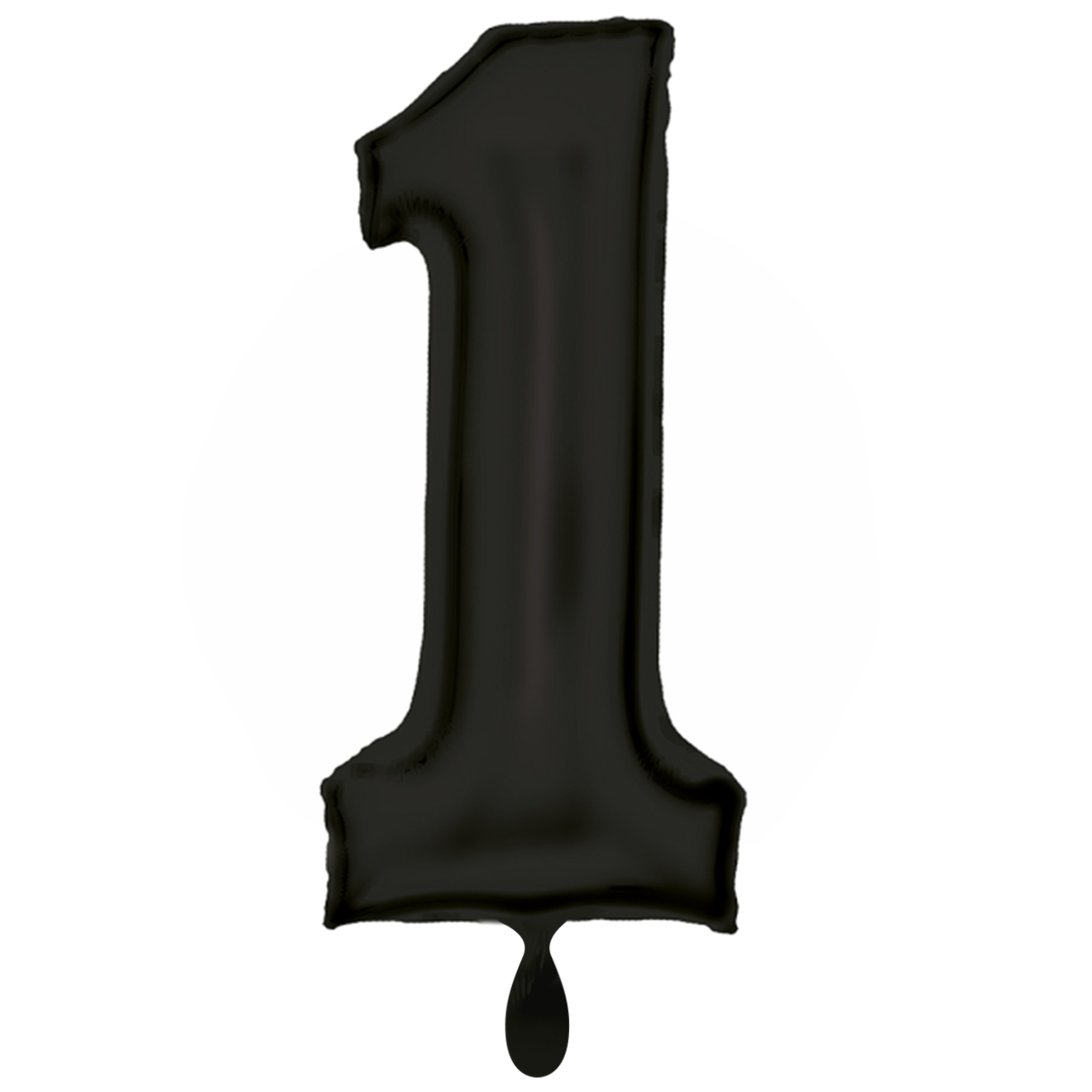 1 Balloon XXL - Zahl 1 - Silk Lustre Schwarz