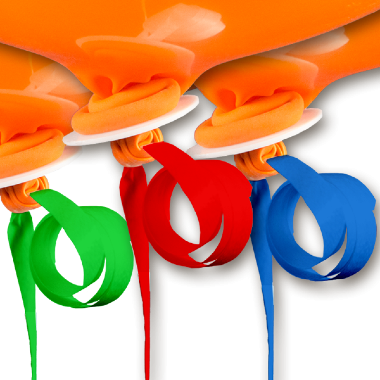 100 Ballonverschlüsse Helium - Bunt gemischt -