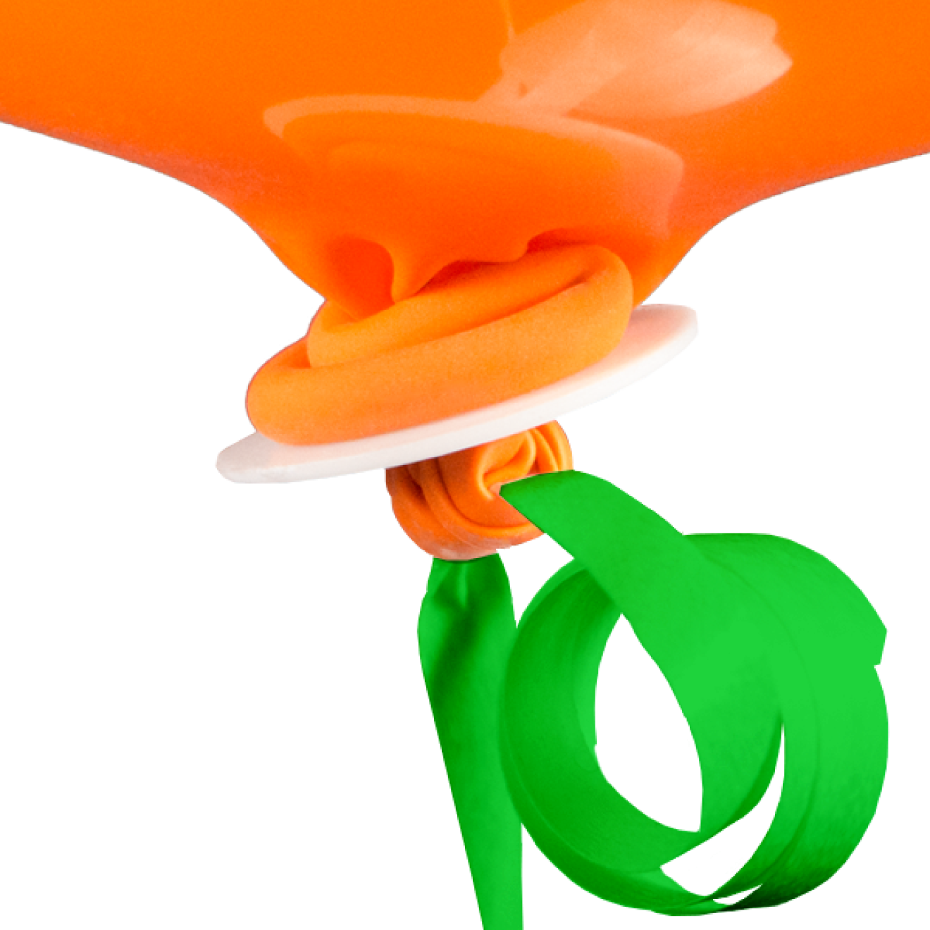 100 Ballonverschlüsse Helium - Grün