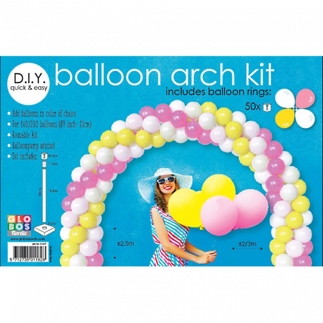 Ballonbogen / Luftballon Torbogen - Set zum Selberbauen