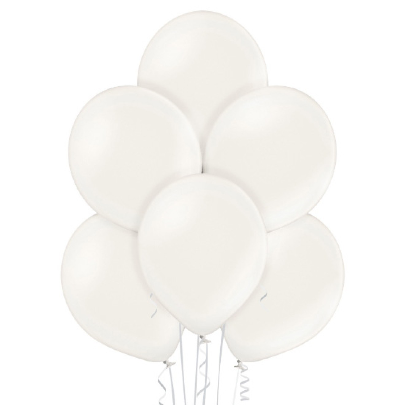 Luftballon-Metallic-Weiß