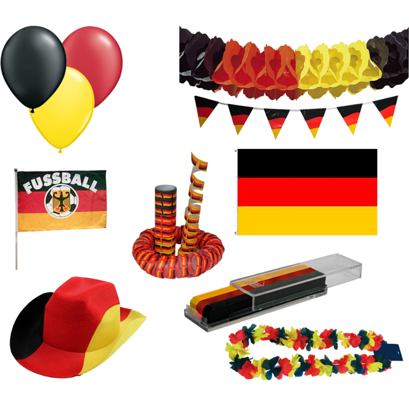 Deko-Set "Deutschland - Fußball WM" - 48 Teile