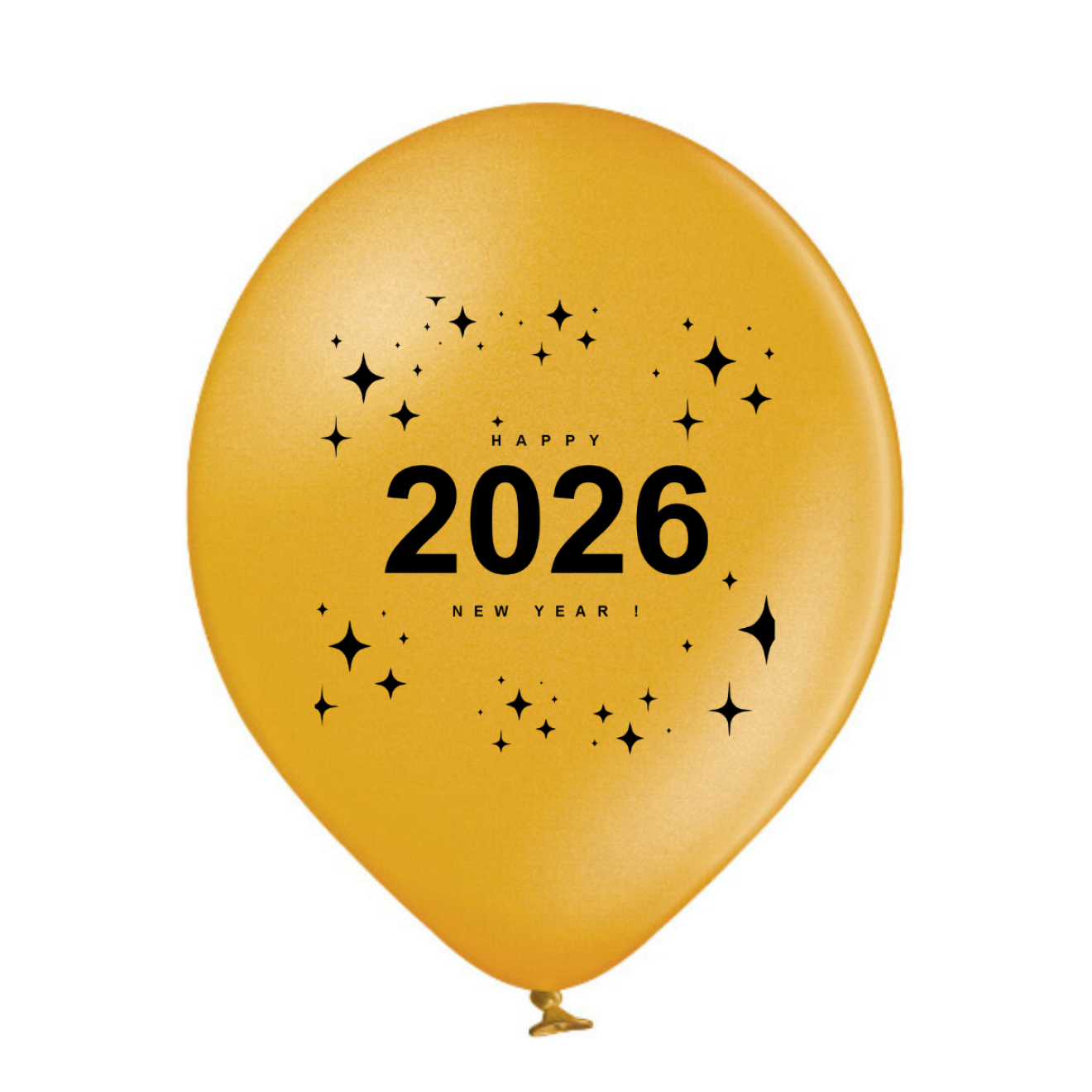 Luftballons Silvester: 2026 - Gold - Metallic