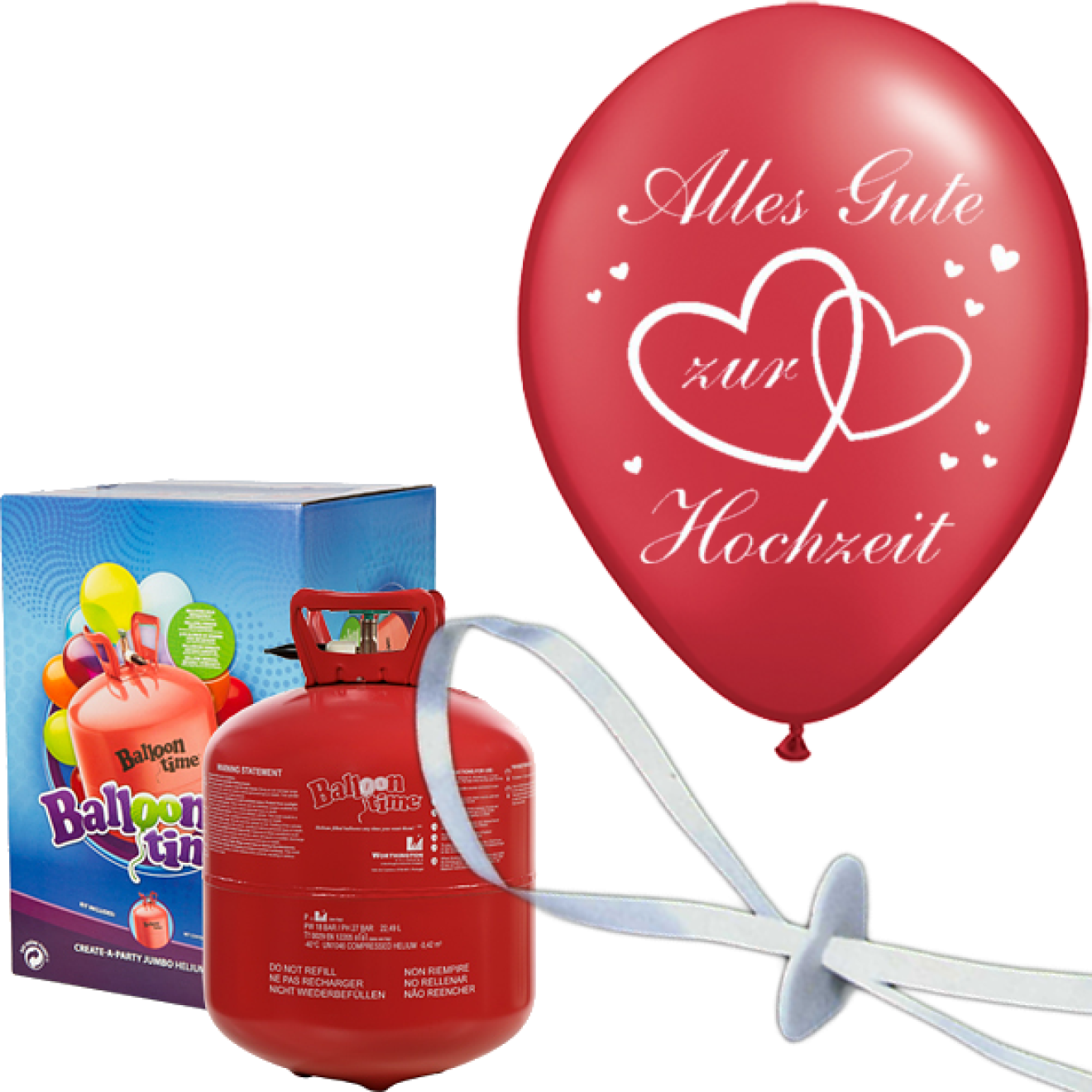 HeliumSet Luftballons Alles Gute zur Hochzeit