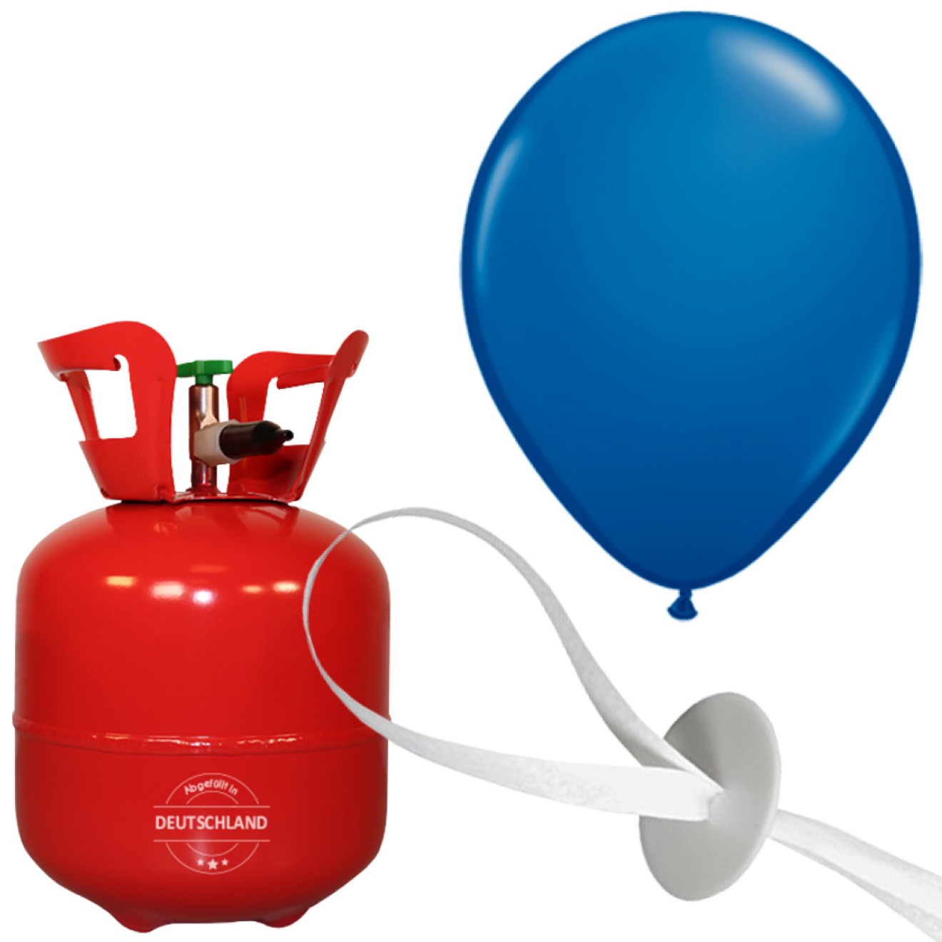 Helium-Set Luftballons (Standard) Ø 25 cm - Blau - 15 Ballons