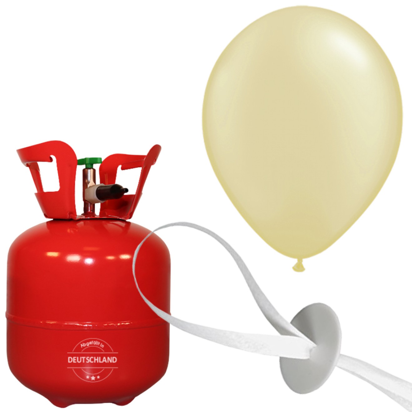 Helium-Set Luftballons (Standard) Ø 25 cm - Creme - 15 Ballons