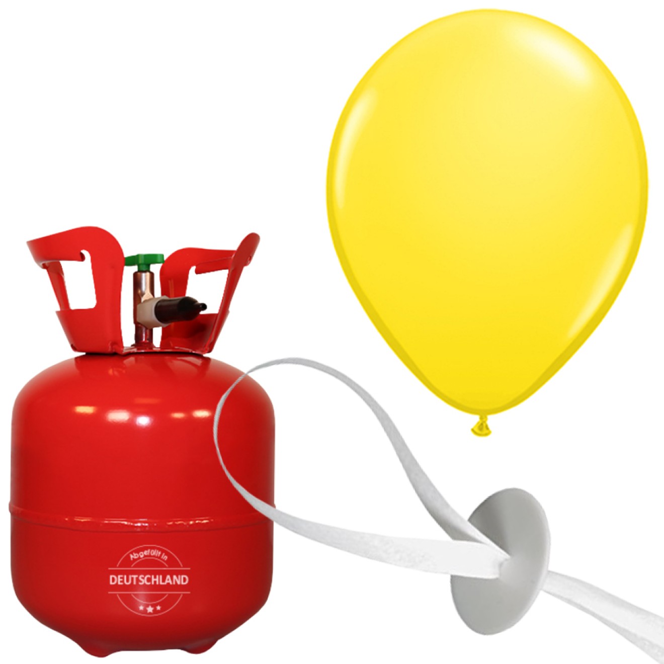 Helium-Set Luftballons (Standard) Ø 25 cm - Gelb - 15 Ballons