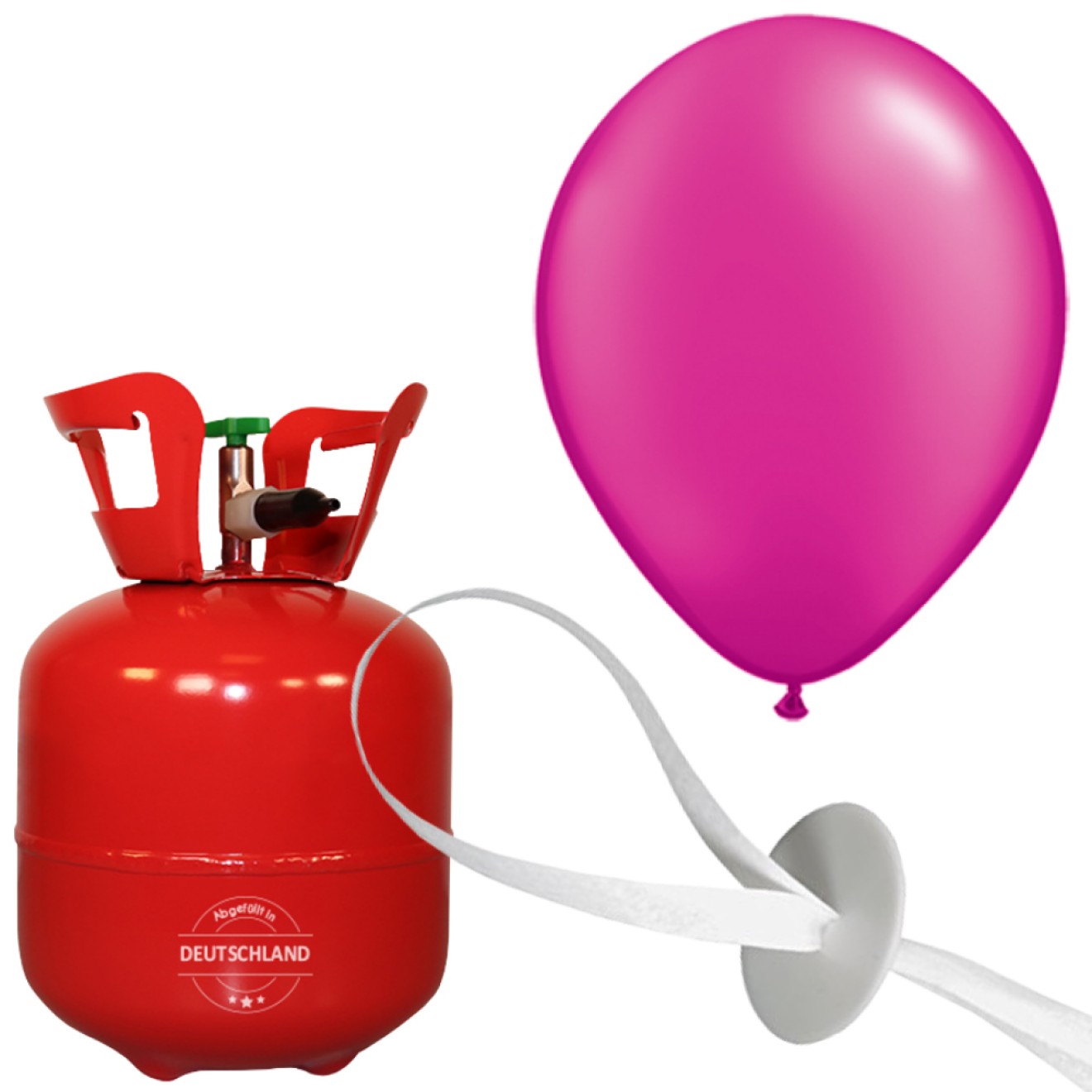 Helium-Set Luftballons (Standard) Ø 25 cm - Pink - 15 Ballons
