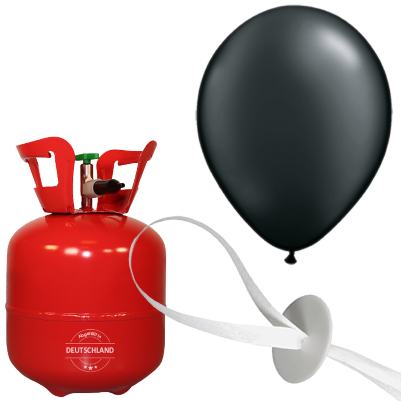 Helium-Set Luftballons (Standard) Ø 25 cm - Schwarz - 15 Ballons