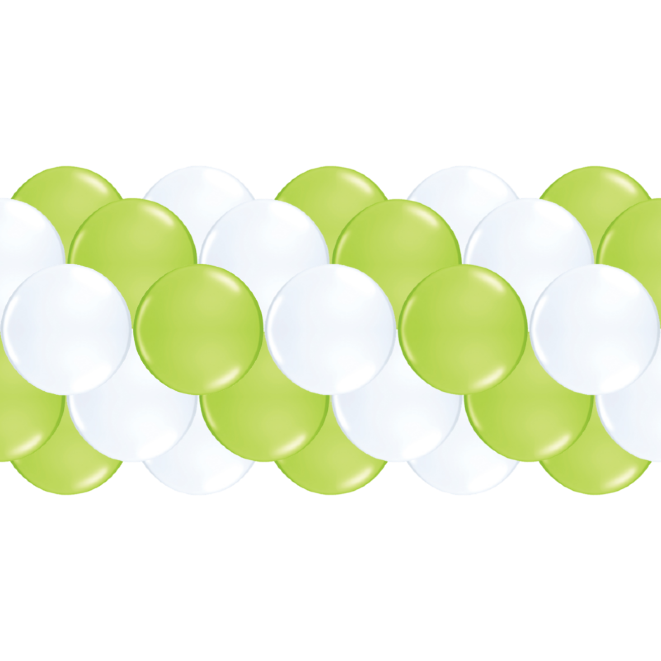 Luftballongirlanden-Set Apfelgrün & Weiß ab 3 m