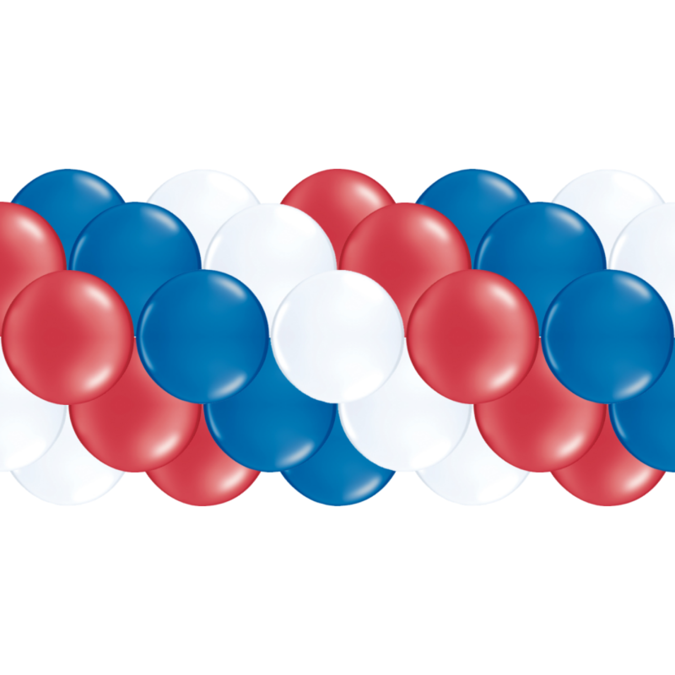 Luftballongirlanden-Set Frankreich: Blau, Weiß, Rot ab 3 m