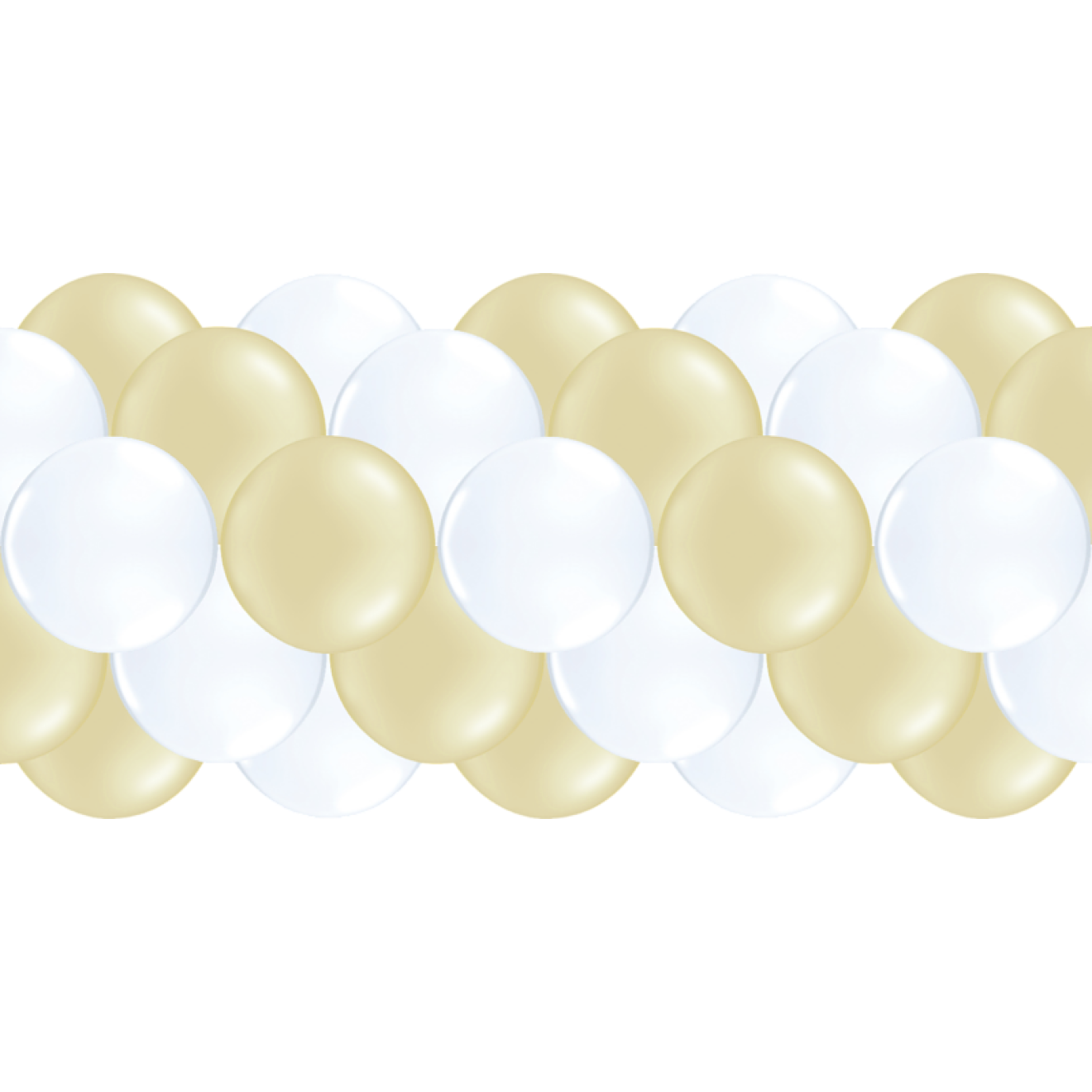 Luftballongirlanden-Set Creme & Weiß ab 3 m