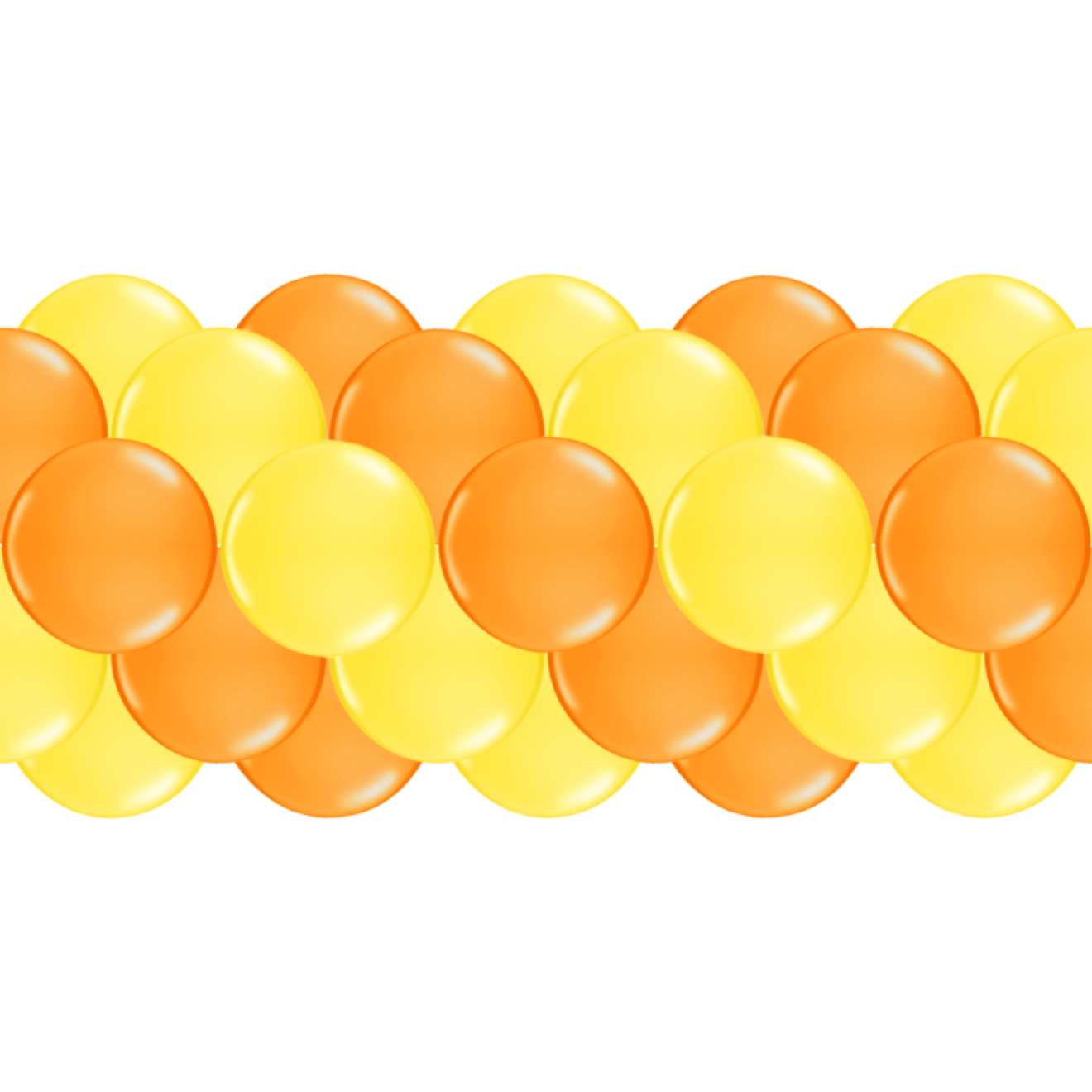 Luftballongirlanden-Set Gelb & Orange ab 3 m